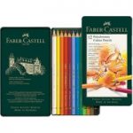Faber Castell Polychromos Artists’ Colour Pencil Set | Tin of 12