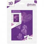 Gemini 3D 5in x 7in Embossing Folder & Stencil Contemporary Hearts