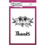 Creative Stamps A6 Stamp Thanks Sentiment Set of 2 | Focal Stamps Collection