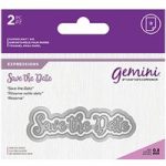 Gemini Die Set Expressions Save The Date Sentiment | Set of 2