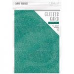 Craft Perfect A4 Glitter Card Turquoise Lake | Pack of 5
