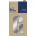 Papermania Bare Basics Metal Letters – G Silver