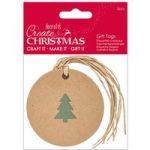 Docrafts Create Christmas Silhouette Kraft Gift Tag Tree | Pack of 5