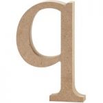 Creativ MDF Letter Lowercase Q 12.2cm x 2cm