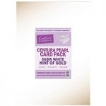 Crafter’s Companion Centura Pearl A4 Card Snow White Hint of Gold | Pack of 50