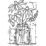 Woodware Polymer Stamp Flowers in a Jar Clear | 10.5cm x 17.5cm