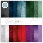 Craft Consortium The Essential Craft Papers 6in x 6in Grunge – Dark Tones | 40 Sheets