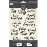Kelly Creates Acrylic Traceable Stamp Set Bouncy Inspirational Phrases | Set of 12