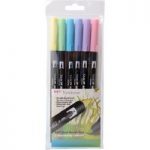 Tombow ABT Dual Brush Pen Pastel Colours | Set of 6