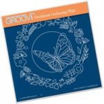 Groovi A5 Square Groovi Plate Butterfly Wreath