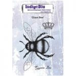 IndigoBlu A6 Red Rubber Stamp Big Bee