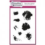 Creative Stamps A6 Stamp Set Watercolour Splodges | Set of 8