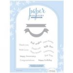 Paper Discovery Die & Stamp Set Sentiment Tag Builder | Set of 14