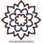 Sweet Poppy Stencils Buddy Die Set Mehndi Flower Outline | Set of 3