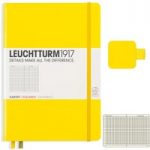 Leuchtturm1917 Lemon Medium Notebook & Pen Loop Bundle | Squared