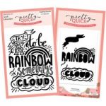 Pretty Quick Inspiring Quotes Try to be a Rainbow A6 Stamp & Embossing Folder Bundle