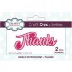 Sue Wilson Die Set Thanks Sentiment Set of 2 | Noble Expressions