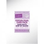 Crafter’s Companion Centura Pearl A4 Card Snow White Hint of Silver | Pack of 50