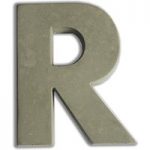 Concrete Letter Small Size R | 5cm