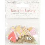 Dovecraft Mini Bunting and Twine Back to Basics Over The Rainbow | Pack of 60