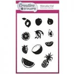 Creative Stamps A6 Stamp Set Watercolour Fruit | Set of 11