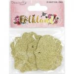 Dovecraft Premium Folkland Glitter Tags | Pack of 15
