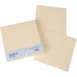 Craft UK 8inx8in Card Blanks & Envelopes Ivory | 25 pack