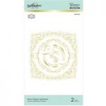 Spellbinders Hot Foil Plate Merry Filigree Quatrefoil Holiday Collection by Becca Feeken | Set of 2
