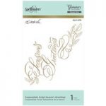 Spellbinders Hot Foil Plate Copperplate Script Season’s Greetings | Holiday Collection