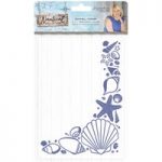Crafter’s Companion Sara Signature 5in x 7in Embossing Folder Seashell Corner | Nautical Collection