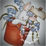 Daisy Mae Design Stamp Peek-a-Boo Bluebells Bunny by Clare Rowlands