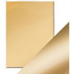 Craft Perfect by Tonic Studios A4 Satin Effect Mirror Card Honey Gold | Pack of 5