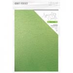 Craft Perfect A4 Luxury Embossed Card Green Leaves | 5 Sheets