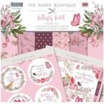 Paper Boutique 8in x 8in Paper Kit Paper Pad & Die Cut Toppers | Butterfly Ballet