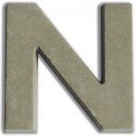 Concrete Letter Small Size N | 5cm