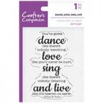 Crafter’s Companion Clear Acrylic Stamp Dance Love Sing Live Sentiment | Inspirational Sayings Collection