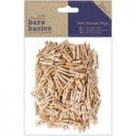 Papermania Bare Basics Mini Wooden Pegs (200pcs)