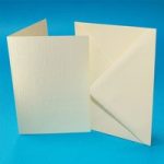 Craft UK C6 Card Blanks & Envelopes Ivory Linen | 50 pack