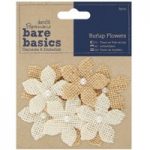 Papermania Bare Basics Burlap Flowers (Pack of 8)