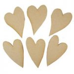Creative Expressions MDF Mixed Hearts pack of 6