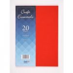 Craft UK Essentials A4 Card Red | 20 pack