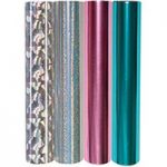 Spellbinders Glimmer Hot Foil Roll Metallic & Holographic Variety Pack 15ft x 5in | Pack of 4