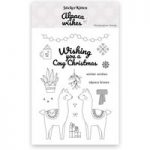 Sticker Kitten Alpaca Wishes Stamp Set Christmas Alpacas | Set of 16