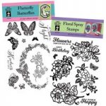 Hot Off The Press Butterfly Floral Stamp Bundle