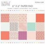 Simply Creative Paper Pad Floral Luxe 6in x 6in FSC | 30 Sheets
