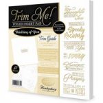 Hunkydory Trim Me! Foiled Insert Pad 8in x 8in Thinking of You Gold | 42 Sheets
