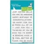Lawn Fawn Clear Stamp Set Simply Sentiments Set of 22 | 4in x 6in