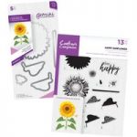 Gemini Layering Stamp & Die Bundle Happy Sunflower