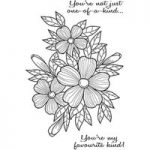 Woodware Polymer Stamp Bold Blooms Fiona with Sentiments Clear Set of 3 | 10.5cm x 17.5cm