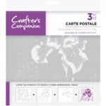 Crafter’s Companion 3D Layering Stencils Carte Postale | Parisian Chic Collection